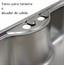 Cuba de cozinha de aço inox N6545 650x450x220mm, kit